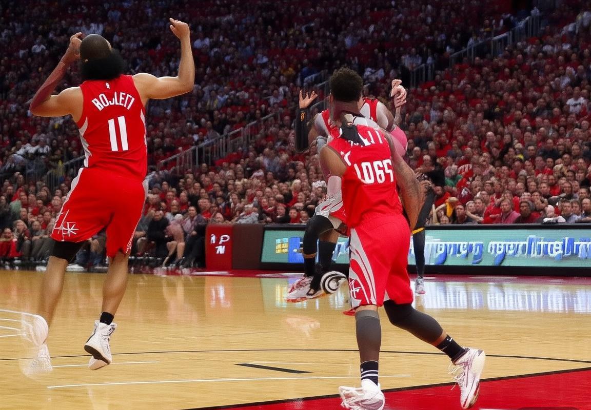 火箭VS爵士半决赛第四场：哈登米切尔巅峰对决精彩集锦(图2)