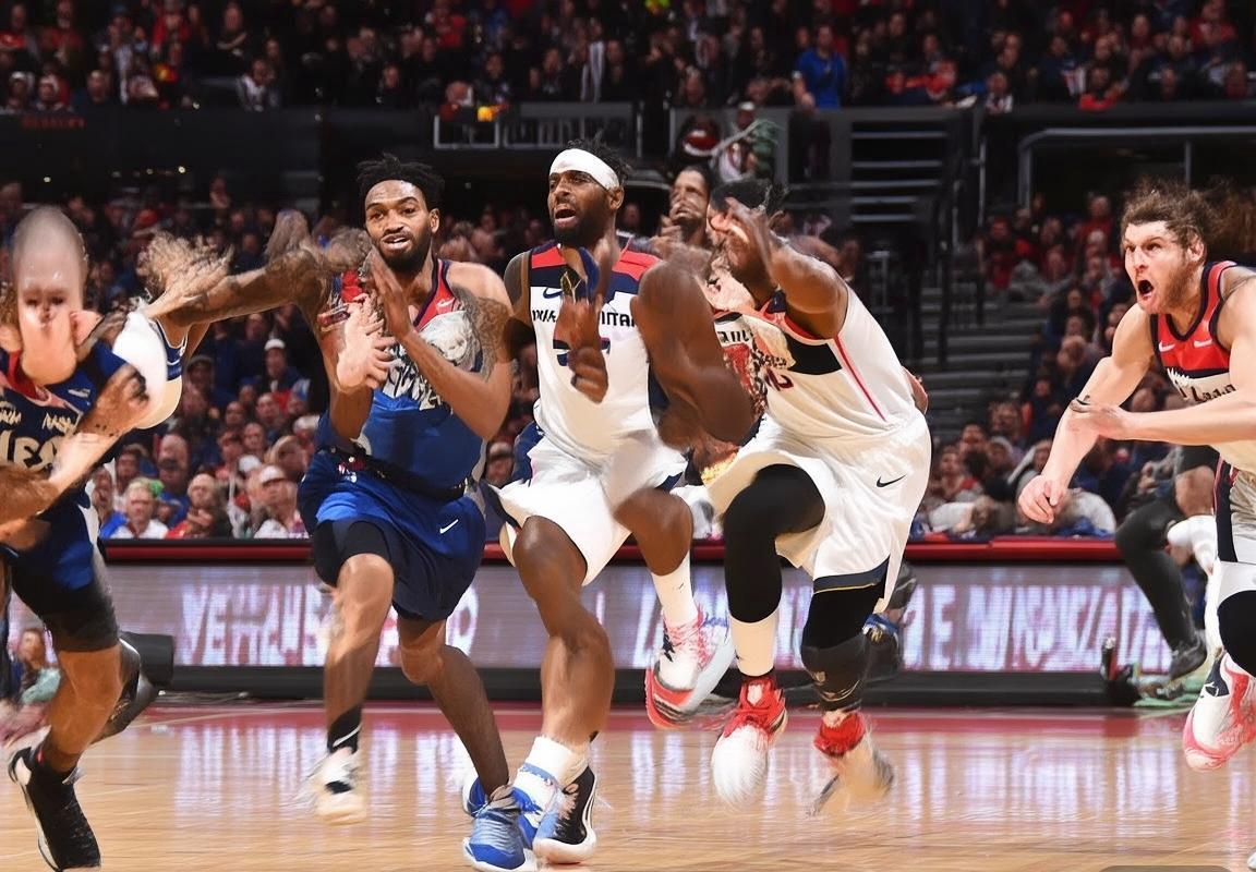 2019年NBA焦点战：森林狼vs奇才火花对决精彩回顾